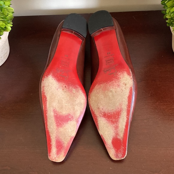CHRISTIAN LOUBOUTIN ICONIC RED-SOLED POINTED TOE LOW HEEL PUMPS SIZE 41 🌟EUC🌟 - Picture 16 of 17